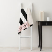 Zwart-witte strepen, Gestreept, Lijnen, Jouw naam Sherpa Deken (In situ)