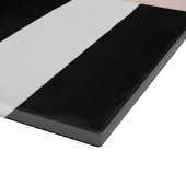 Zwart-witte strepen, Gestreept, Lijnen, Jouw naam Snijplank (Hoek)