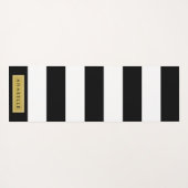 Zwart-witte strepen, Gestreept, Lijnen, Jouw naam Yogamat (Achterkant (horizontaal))