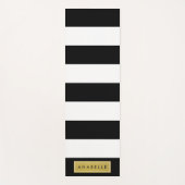 Zwart-witte strepen, Gestreept, Lijnen, Jouw naam Yogamat (Voorkant)