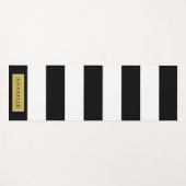 Zwart-witte strepen, Gestreept, Lijnen, Jouw naam Yogamat (Voorkant (horizontaal))