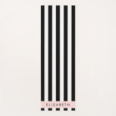 Zwart-witte strepen, Gestreept, Lijnen, Jouw naam Yogamat (Voorkant)