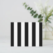 Zwart-witte strepen, gestreept patroon, lijnen briefkaart (Staand voorkant)