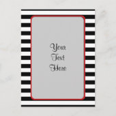 Zwart-witte strepen, gestreept patroon, lijnen briefkaart (Voorkant)