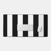Zwart-witte strepen, gestreept patroon, lijnen bureaumat (Keyboard & Muis)