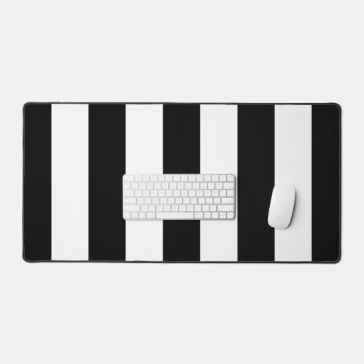 Zwart-witte strepen, gestreept patroon, lijnen bureaumat (Keyboard & Muis)