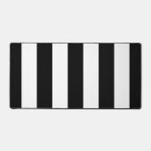 Zwart-witte strepen, gestreept patroon, lijnen bureaumat (Voorkant)