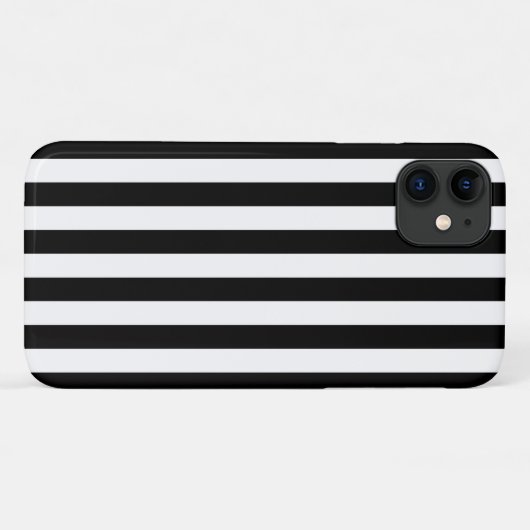 Zwart-witte strepen, gestreept patroon, lijnen Case-Mate iPhone case (Achterkant (horizontaal))