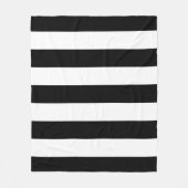Zwart-witte strepen, gestreept patroon, lijnen fleece deken (Voorkant)
