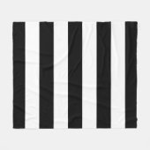 Zwart-witte strepen, gestreept patroon, lijnen fleece deken (Voorkant (Horizontaal))