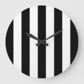 Zwart-witte strepen, gestreept patroon, lijnen grote klok (Voorkant)