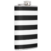Zwart-witte strepen, gestreept patroon, lijnen heupfles (Rechts)