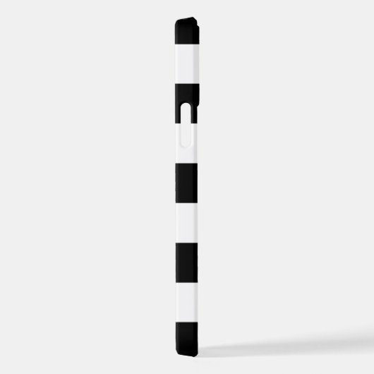 Zwart-witte strepen, gestreept patroon, lijnen iPhone hoesje (Rechterkant)