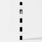 Zwart-witte strepen, gestreept patroon, lijnen iPhone hoesje (Linkerkant)
