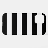 Zwart-witte strepen, gestreept patroon, lijnen iPhone hoesje (Achterkant horizontaal)