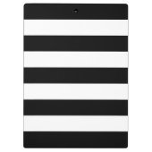 Zwart-witte strepen, gestreept patroon, lijnen klembord (Achterkant)