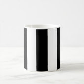 Zwart-witte strepen, gestreept patroon, lijnen koffiemok (Center)