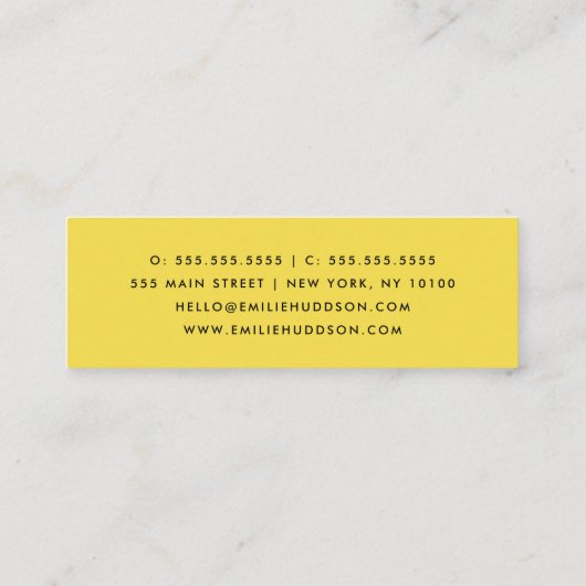 Zwart-witte strepen, gestreept patroon, lijnen mini visitekaartje (Achterkant)