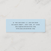 Zwart-witte strepen, gestreept patroon, lijnen mini visitekaartje (Achterkant)