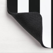 Zwart-witte strepen, gestreept patroon, lijnen muismat (Hoek)