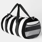 Zwart-witte strepen, gestreept patroon, lijnen plunjezak (Rechterhoek)