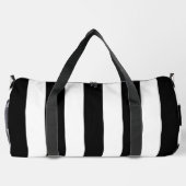 Zwart-witte strepen, gestreept patroon, lijnen plunjezak (Achterkant)