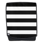 Zwart-witte strepen, gestreept patroon, lijnen rugtassen (Voorkant)