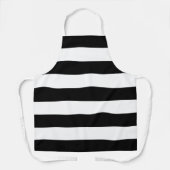 Zwart-witte strepen, gestreept patroon, lijnen schort (Voorkant)