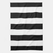 Zwart-witte strepen, gestreept patroon, lijnen theedoek (Verticaal)