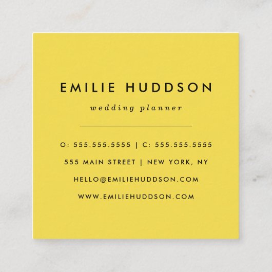 Zwart-witte strepen, gestreept patroon, lijnen vierkante visitekaartje (Achterkant)