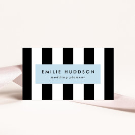 Zwart-witte strepen, gestreept patroon, lijnen visitekaartje