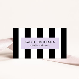 Zwart-witte strepen, gestreept patroon, lijnen visitekaartje