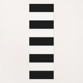 Zwart-witte strepen, gestreept patroon, lijnen yogamat (Voorkant)