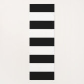 Zwart-witte strepen, gestreept patroon, lijnen yogamat (Achterkant)