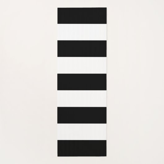 Zwart-witte strepen, gestreept patroon, lijnen yogamat (Achterkant)