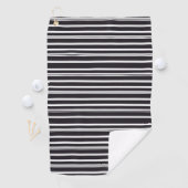 Zwart witte strepen golfhanddoek (Insitu)