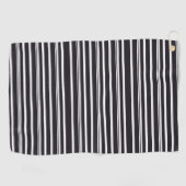 Zwart witte strepen golfhanddoek (Horizontaal)