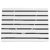 Zwart witte strepen groot cadeauzakje (Voorkant)