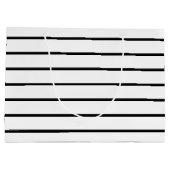 Zwart witte strepen groot cadeauzakje (Achterkant)