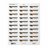 Zwart witte strepen Halloween bruiloft Etiket (Full Sheet)