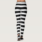 Zwart-witte strepen Halloween kostuum Leggings (Achterkant)