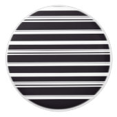 Zwart witte strepen keramische knop (Voorkant)