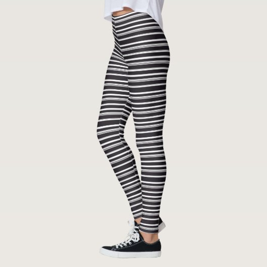 Zwart witte strepen leggings (Links)