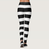 Zwart & Witte Strepen Leggings (Achterkant)
