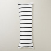 Zwart witte strepen lichaamskussen (Voorkant Verticaal)