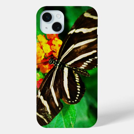 Zwart witte strepen longwing zebra vlinder foto Case-Mate iPhone case (Achterkant)