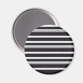 Zwart witte strepen magneet (Voorkant / Achterkant)