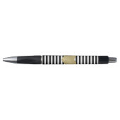 Zwart-witte strepen met Gold Heart Pen (Voorkant)