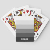 Zwart-witte strepen met naam pokerkaarten (Achterkant)