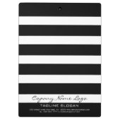 Zwart-witte strepen Modern geometrisch patroon Klembord (Achterkant)